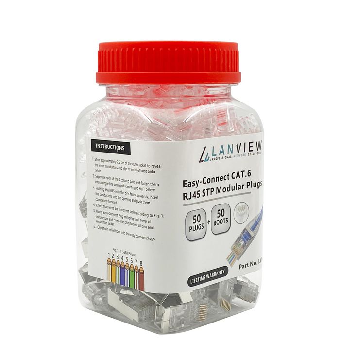 Lanview Connecteur RJ45 STP Cat6 AWG23-24