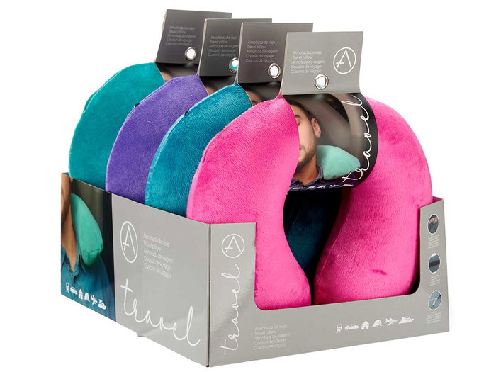 Arte Regal Coussin de Voyage pour Cou Couleurs Vives Assorties 31x10x27 cm Plastique à Mémoire de Forme (Set de 16) Arte Regal Coussin de Voyage pour Cou Couleurs Vives Assorties 31x10x27 cm Plastique à Mémoire de Forme (Set de 16)