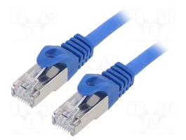 GEMBIRD Cordon de raccordement S/FTP Cat 6a RJ45 0,5m bleu