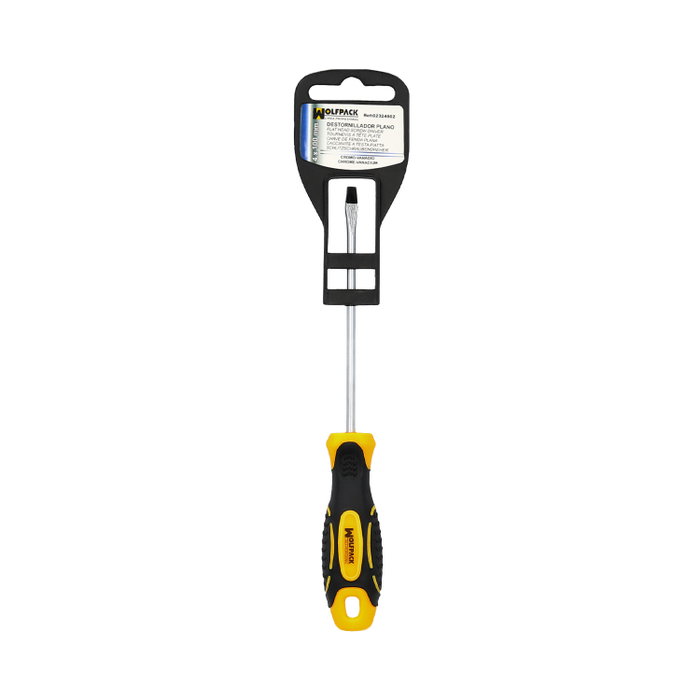 WOLFPACK LINEA PROFESIONAL Tournevis bimatériau à embout plat 4x100 mm