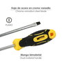 WOLFPACK LINEA PROFESIONAL Tournevis bimatériau à embout plat 4x100 mm