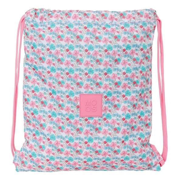 Safta Sac plat recyclé MOOS, motif fleurs, dimensions 35 x 40 x 1 cm, pour enfants à partir de 3 ans