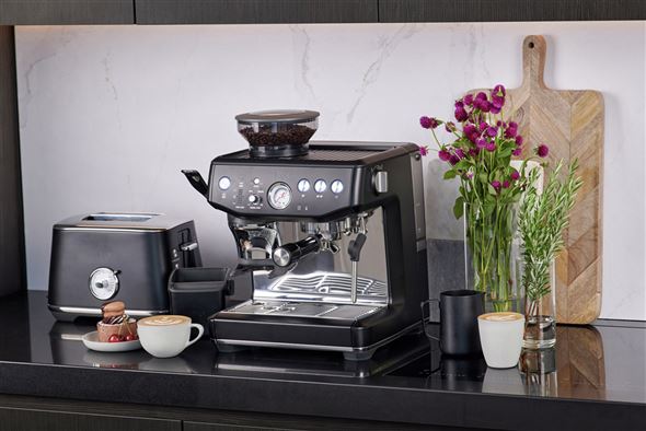 Sage SES876BTR4EEU1 Barista Express Impress Machine à espresso avec système Impress Puck - Acier inoxidable couleur Truffe noire