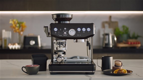 Sage SES876BTR4EEU1 Barista Express Impress Machine à espresso avec système Impress Puck - Acier inoxidable couleur Truffe noire