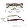 EL CHARRO Lunettes de lecture Kansas Rouge/Vert +2,0