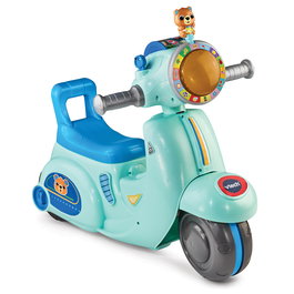 V-Tech Scooter De Paseo 2 En 1, Moto Interactive 2 en 1 Andador et Montador avec Sons et Apprentissage, Azul, Référence 80-572377