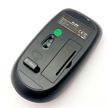 ELBE RT-111 Souris sans fil rouge ambidextre avec batterie incluse et récepteur USB nano, DPI ajustable (800/1200/1600) pour ordinateur portable et télétravail