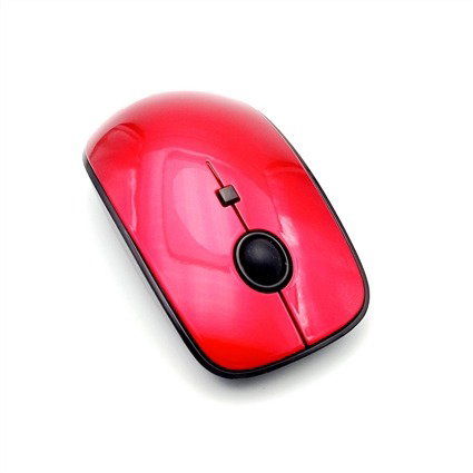 ELBE RT-111 Souris sans fil rouge ambidextre avec batterie incluse et récepteur USB nano, DPI ajustable (800/1200/1600) pour ordinateur portable et télétravail