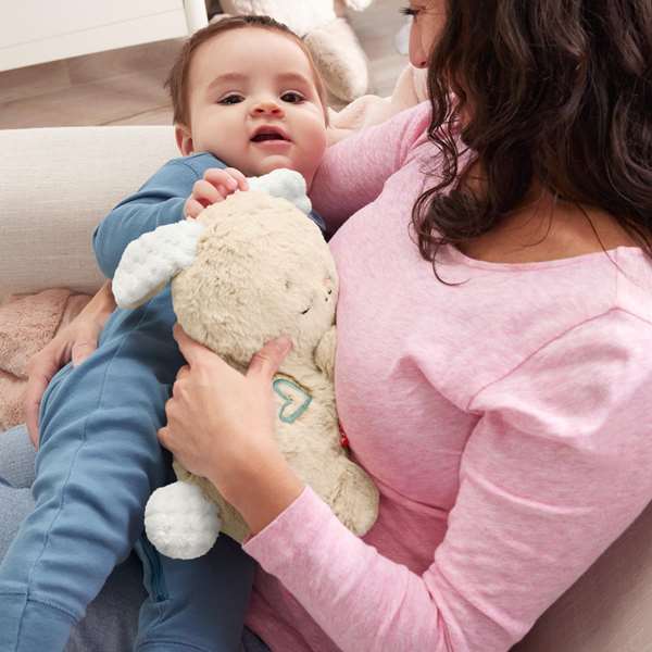 Fisher-Price Peluche Conejito pour Bébé avec Lumières et Sons Relaxants, Jouet pour Dormir à Partir de 1 Mois