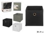Kipit Boîte Pliante Organisatrice 28,5x31,5x30 cm Tissu/Carton/Métal Blanc Gris Noir (Set de 24)