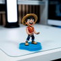 Exquisite Gaming - Porte-Casque Déco Mini Cable Guy Figurine Luffy One Piece - Environ 8x8x11 cm