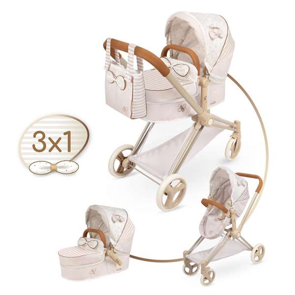 Decuevas Verona - Landau de poupée pliable 3 en 1 pour poupées jusqu'à 50 cm, dimensions 79 x 65 x 38 cm