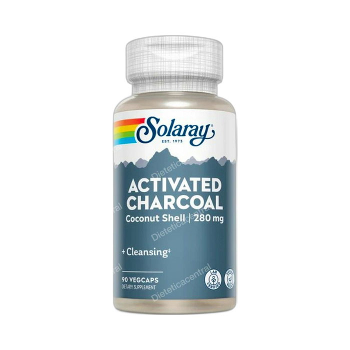 Solaray Carbone Actif 90 Capsules Vegano - Complément Alimentaire Charbon Végétal Actif Sans Gluten Solaray Carbone Actif 90 Capsules Vegano - Complément Alimentaire Charbon Végétal Actif Sans Gluten