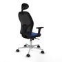 Piqueras y Crespo Chaise de Bureau avec Appui-tête Jorquera 2D086N1 Blue marine