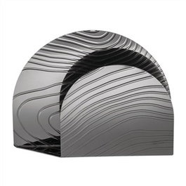 Alessi PU08 Servilletero ou porte-serviettes Veneer, design Patricia Urquiola, en acier inoxydable 18/10 avec décor en relief