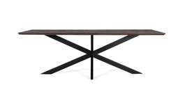 GINER Y COLOMER Table de salle à manger en bois d'acacia et pieds en métal 230 cm