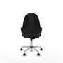 PIQUERAS Y CRESPO Chaise de bureau Algarra, tissu noir, base chromée