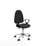 PIQUERAS Y CRESPO Chaise de bureau Algarra, tissu noir, base chromée