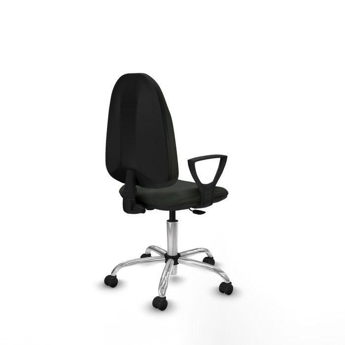 PIQUERAS Y CRESPO Chaise de bureau Algarra, tissu noir, base chromée
