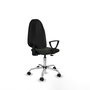 PIQUERAS Y CRESPO Chaise de bureau Algarra, tissu noir, base chromée