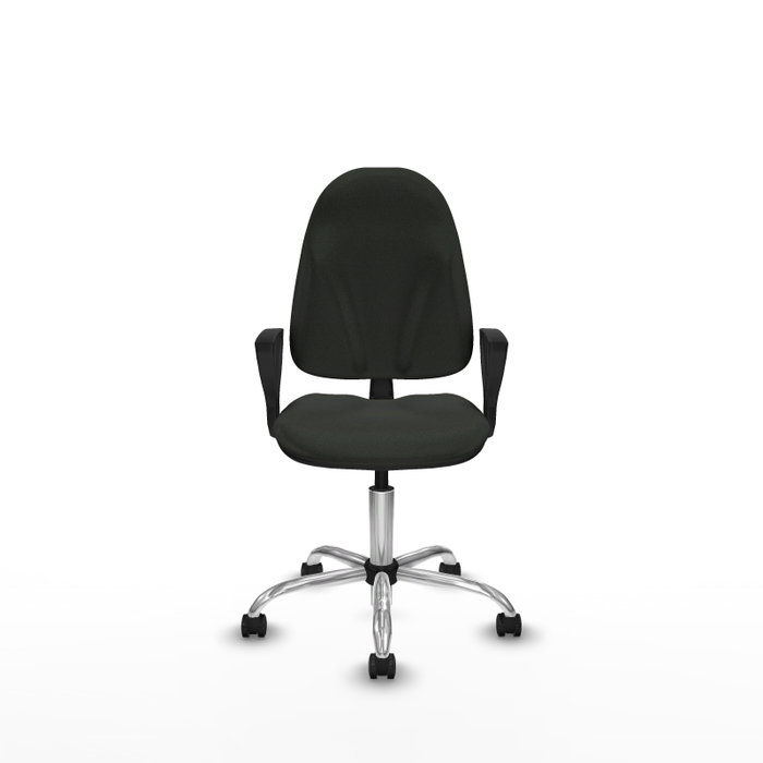 PIQUERAS Y CRESPO Chaise de bureau Algarra, tissu noir, base chromée