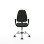 PIQUERAS Y CRESPO Chaise de bureau Algarra, tissu noir, base chromée