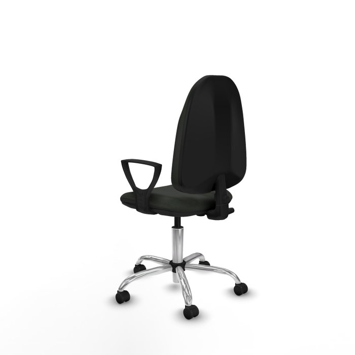 PIQUERAS Y CRESPO Chaise de bureau Algarra, tissu noir, base chromée