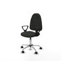 PIQUERAS Y CRESPO Chaise de bureau Algarra, tissu noir, base chromée