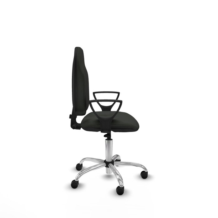 PIQUERAS Y CRESPO Chaise de bureau Algarra, tissu noir, base chromée