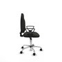 PIQUERAS Y CRESPO Chaise de bureau Algarra, tissu noir, base chromée