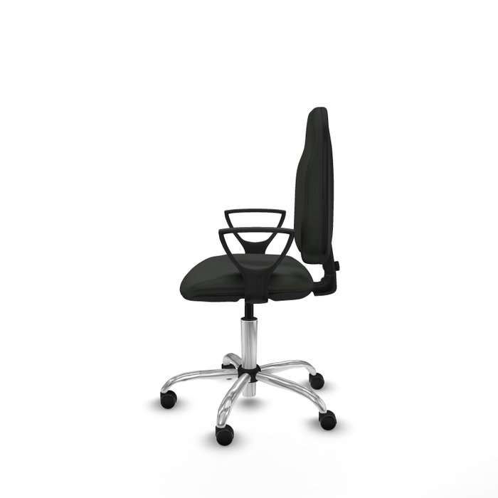 PIQUERAS Y CRESPO Chaise de bureau Algarra, tissu noir, base chromée