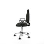 PIQUERAS Y CRESPO Chaise de bureau Algarra, tissu noir, base chromée