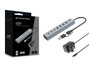 Conceptronic HUBBIES20GP Hub USB 3.2 Gen 1 7 ports (3 USB-C + 4 USB-A) Gris