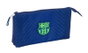 Safta Portatodo Triple F.C. Barcelona Navy Blue - Coffret à tres compartiments 22 x 12 x 3 cm pour fans, enfants 3 ans et plus