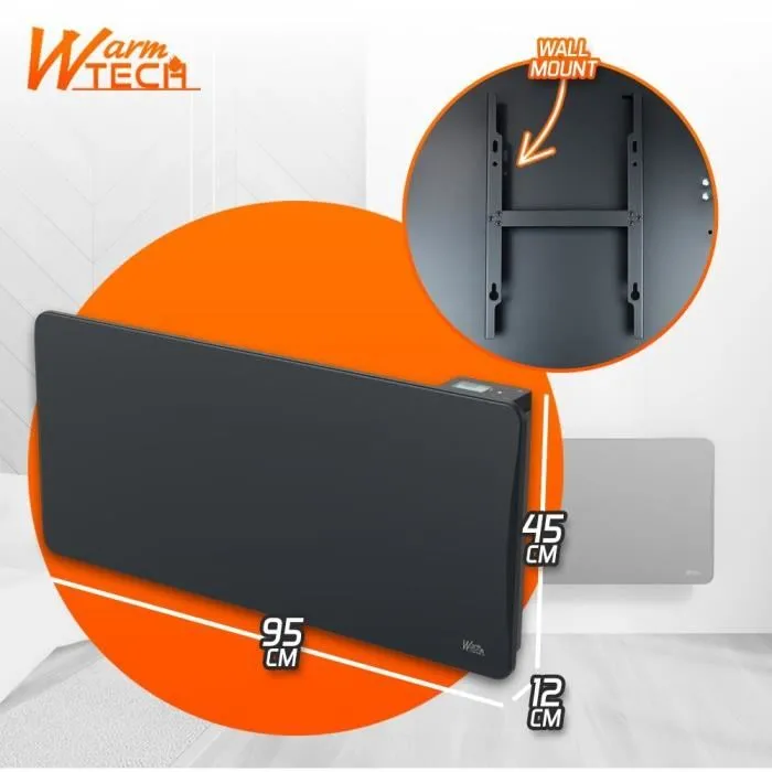 Warm Tech WTZEUS20-N Radiateur fixe à inertie céramique 2000 W Noir Warm Tech WTZEUS20-N Radiateur fixe à inertie céramique 2000 W Noir