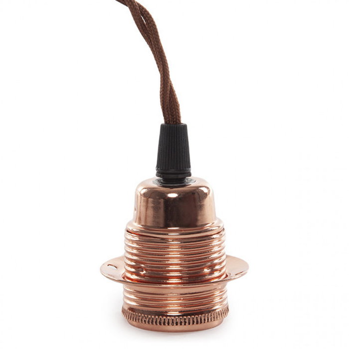 En Tissu Pendel E27 Câble Tressé 1000mm x 0,75mm avec Rosette