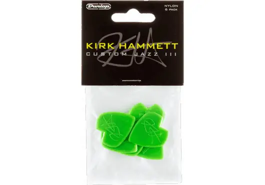 DUNLOP Pack de 6 médiators Signature Kirk Hammett Custom Jazz III DUNLOP Pack de 6 médiators Signature Kirk Hammett Custom Jazz III