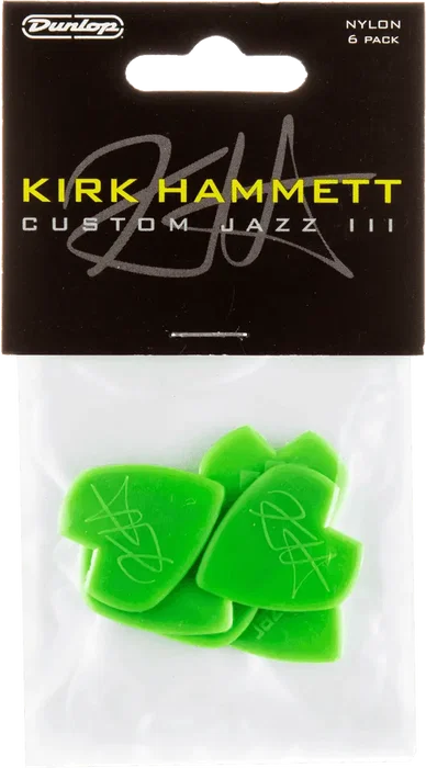 DUNLOP Pack de 6 médiators Signature Kirk Hammett Custom Jazz III DUNLOP Pack de 6 médiators Signature Kirk Hammett Custom Jazz III