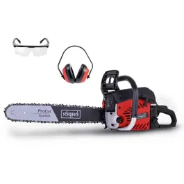 Scheppach Tronçonneuse thermique CSP560S 56CC avec guide-chaîne de 51 cm, outil de jardin motorisé pour la coupe du bois