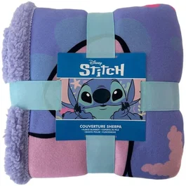 Stitch Plaid Sherpa Disney Stitch Always Sunshine 100 x 150 cm