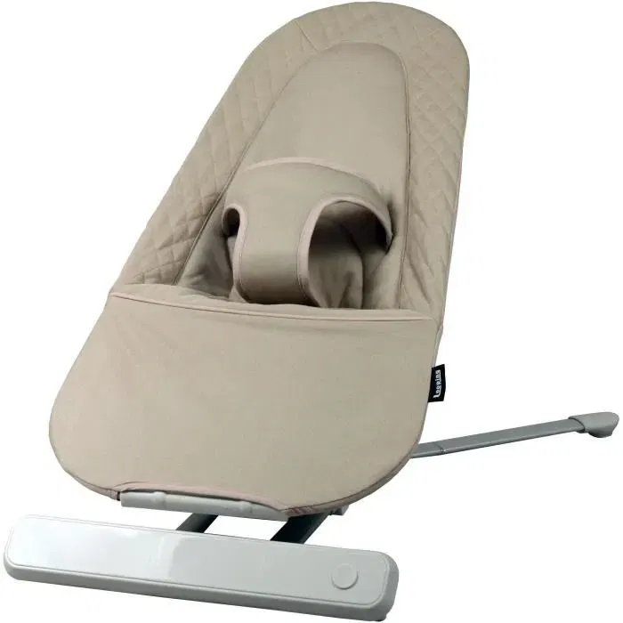 Bambisol Bébé Nacelle Bascule Design - Transat avec 2 Inclinaisons et Housse Lavable - Pour Nouveau-Né jusqu'à 9 kg - Beige