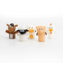 TACHAN Set de 5 marionnettes de bain thème ferme en caoutchouc