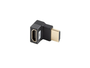 Lanberg Adaptateur HDMI 2.1 8K 48 Gbit/s Mâle Angle Droit - Femelle, Connecteur Doré Aluminium