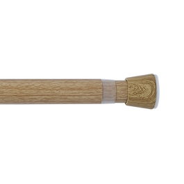 Cintacor - Storplanet Barre de rideau extensible à pression sans perçage bois Ø2,8 - 2,5 x 120-210 cm