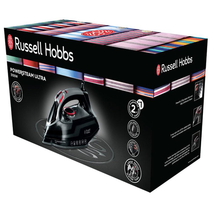 Russell Hobbs 20630-56 Fer à repasser vapeur 2400 W 1,8 L min d'eau bleu et noir