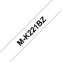 Brother MK221BZ Ruban d'étiquetage 9mm x 8m Noir sur Blanc