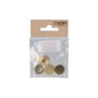 Edm Embellisseur fileté lisse en laiton poli, 18 mm, pack de 4
