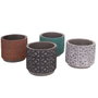 BigBuy Garden Set de 4 pots de fleurs Fiore Ciment 14 x 14 x 12 cm