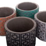 BigBuy Garden Set de 4 pots de fleurs Fiore Ciment 14 x 14 x 12 cm