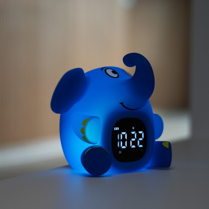 DieMaus Réveil Lumineux Éléphant Orange